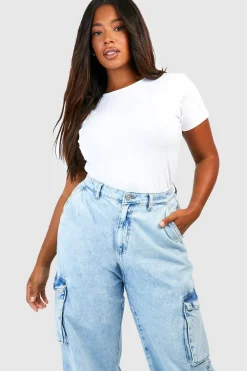 T-shirt ajusté en coton grande taille