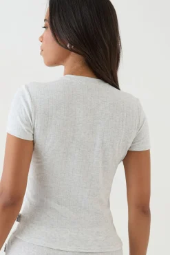 T-shirt Ajusté En Maille Ajourée Dsgn Studio