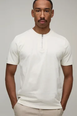 T-shirt Ajusté À Fermeture Éclair 1/4