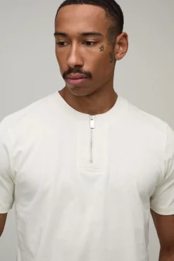 T-shirt Ajusté À Fermeture Éclair 1/4