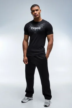 T-shirt Ajusté Gothique À Motif Tribal Dorsal Training Dept