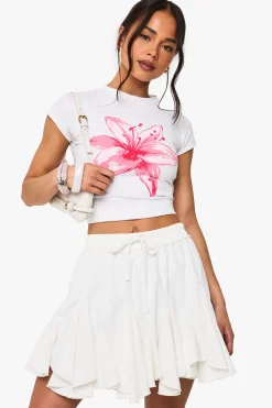 boohoo T-shirt ajusté à grande fleur<Femme Tops