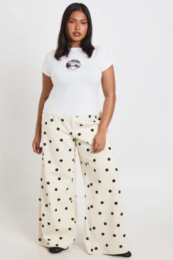 T-shirt Ajusté Grande Taille Boule Disco Et Bisous