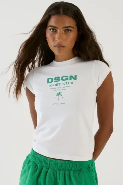 DSGN Studio T-shirt Ajusté Imprimé Palmiers<Femme Dsgn Studio|Tops