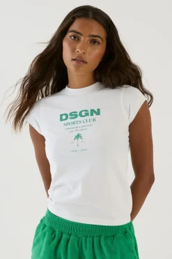 DSGN Studio T-shirt Ajusté Imprimé Palmiers<Femme Dsgn Studio|Tops
