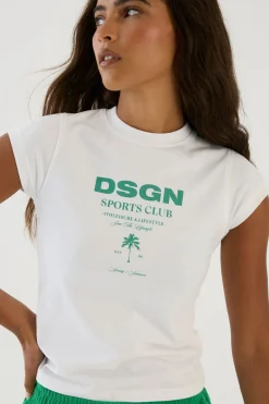 DSGN Studio T-shirt Ajusté Imprimé Palmiers<Femme Dsgn Studio|Tops