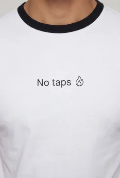 T-shirt Ajusté Muscle Raccourci À Bandes Contrastées Sans Coutures Latérales