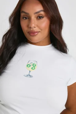 boohoo T-shirt ajusté Plus Jalapeno Wine Fitted Tee<Femme Tops