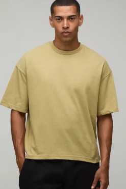 boohooMAN T-shirt Ample Col Rond Oversize Basique<Homme Tout Afficher|T-Shirts Grande Taille