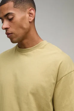 boohooMAN T-shirt Ample Col Rond Oversize Basique<Homme Tout Afficher|T-Shirts Grande Taille