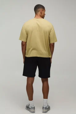 boohooMAN T-shirt Ample Col Rond Oversize Basique<Homme Tout Afficher|T-Shirts Grande Taille