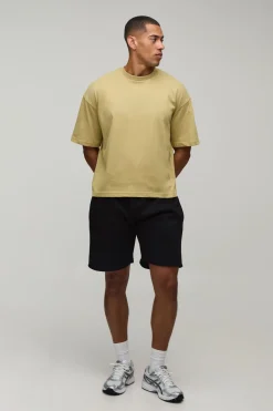 boohooMAN T-shirt Ample Col Rond Oversize Basique<Homme Tout Afficher|T-Shirts Grande Taille