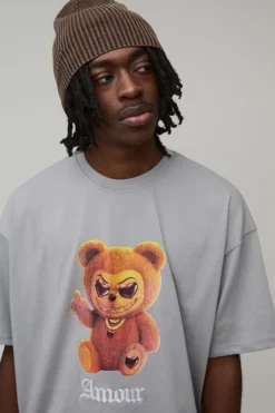 T-shirt Ample Coupe Boxy Avec Broderie Amour