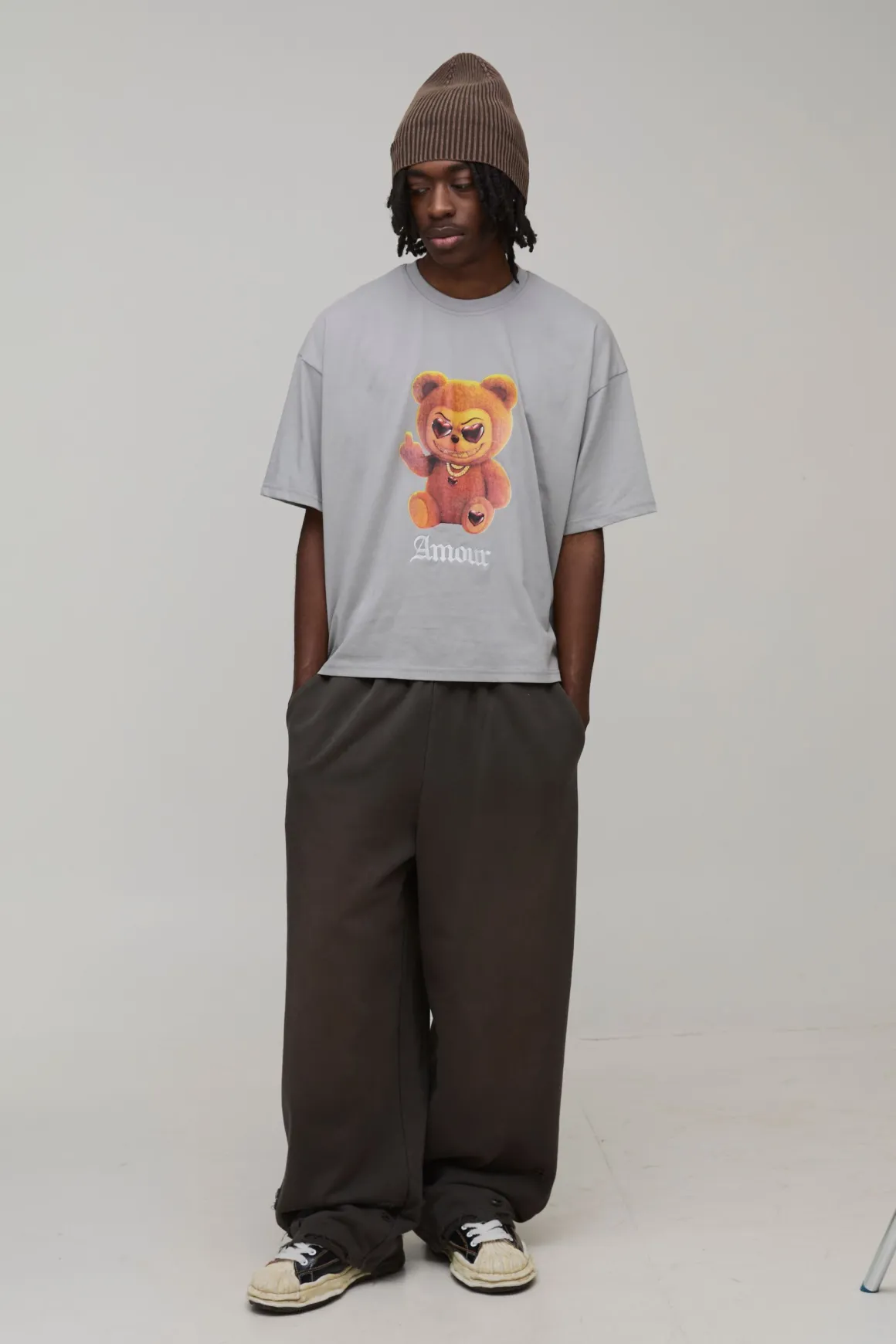 T-shirt Ample Coupe Boxy Avec Broderie Amour