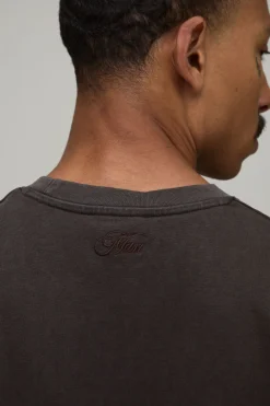 T-shirt Ample Délavé En Coton Épais