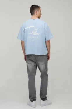 boohooMAN T-shirt Ample Et Boxy Surdimensionné À Imprimé Chaise Longue<Homme T-Shirts Impriméstendances|T-Shirts