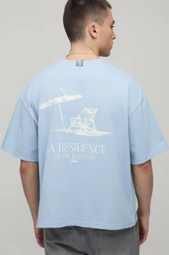 boohooMAN T-shirt Ample Et Boxy Surdimensionné À Imprimé Chaise Longue<Homme T-Shirts Impriméstendances|T-Shirts