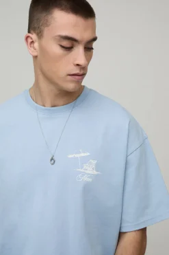 boohooMAN T-shirt Ample Et Boxy Surdimensionné À Imprimé Chaise Longue<Homme T-Shirts Impriméstendances|T-Shirts
