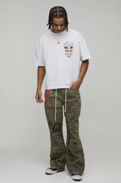 boohooMAN T-shirt Ample Oversize À Imprimé Palmier Localisé<Homme T-Shirts Impriméstendances|T-Shirts