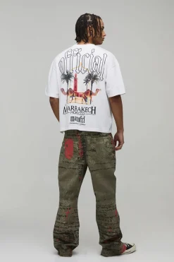 boohooMAN T-shirt Ample Oversize À Imprimé Palmier Localisé<Homme T-Shirts Impriméstendances|T-Shirts