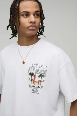 boohooMAN T-shirt Ample Oversize À Imprimé Palmier Localisé<Homme T-Shirts Impriméstendances|T-Shirts