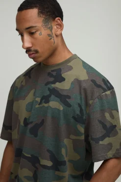 boohooMAN T-shirt Ample Oversize À Motif<Homme T-Shirts Impriméstendances|T-Shirts