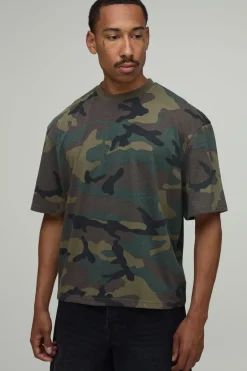 boohooMAN T-shirt Ample Oversize À Motif<Homme T-Shirts Impriméstendances|T-Shirts
