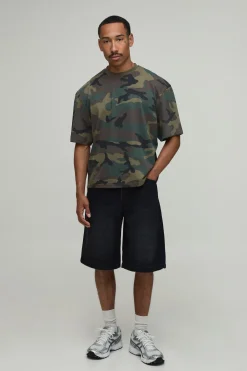 boohooMAN T-shirt Ample Oversize À Motif<Homme T-Shirts Impriméstendances|T-Shirts