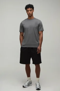 T-shirt Anthracite Coupe Regular Avec Broderie Riviera Française