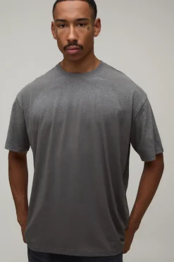 boohooMAN T-shirt Anthracite Oversize Imprimé Étoile Graffiti Effet Spray Délavé<Homme T-Shirts Impriméstendances|T-Shirts