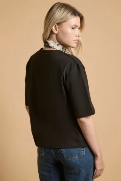 Oasis T-shirt Avec Foulard Imprimé Patchwork Au Col<Femme Tops
