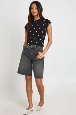 boohoo T-shirt Baby À Pois<Femme Pois|Tops