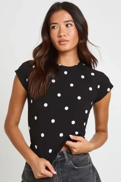 boohoo T-shirt Baby À Pois<Femme Pois|Tops