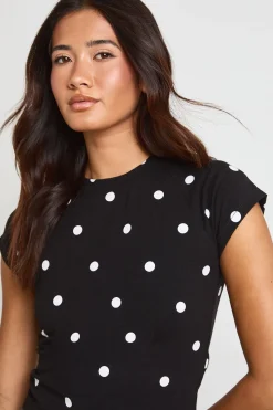 boohoo T-shirt Baby À Pois<Femme Pois|Tops