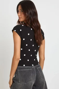 boohoo T-shirt Baby À Pois<Femme Pois|Tops