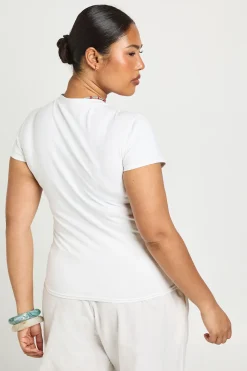 T-shirt Baby Tee Court Imprimé Plus No Crying On The Yacht