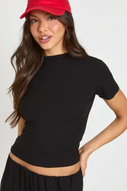 T-shirt Baby Tee Côtelé Ultra Doux