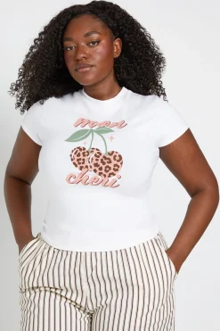 boohoo T-shirt Baby Tee Imprimé Plus Mon Chéri<Femme Tops