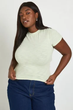 T-shirt Baby Tee Transparent Chiné Grande Taille