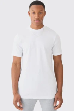 T-shirt basique ajusté à col rond