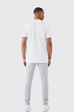 T-shirt basique ajusté à col rond