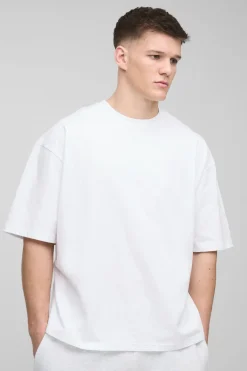 T-shirt basique allongé, surdimensionné, à la coupe carrée