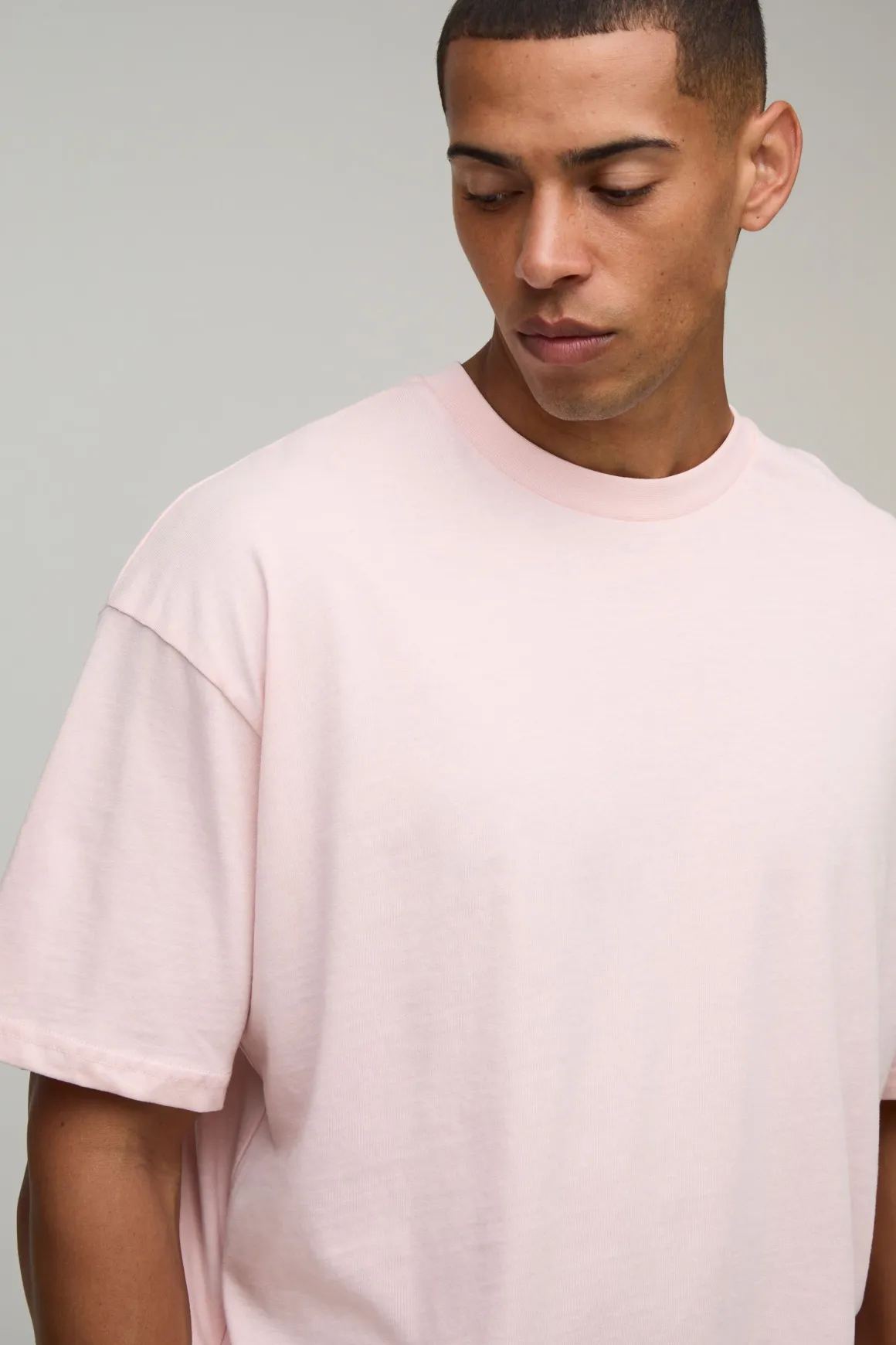 T-shirt Basique Col Rond Coupe Oversize
