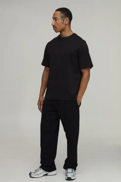 boohooMAN T-Shirt Basique Coupe Droite Col Rond<Homme Tout Afficher|T-Shirts Grande Taille