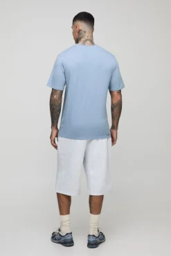 T-Shirt Basique Coupe Regular Col Rond Taille Haute