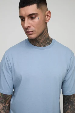 T-Shirt Basique Coupe Regular Col Rond Taille Haute