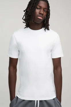 T-shirt basique à encolure ras du cou, coupe Muscle Fit