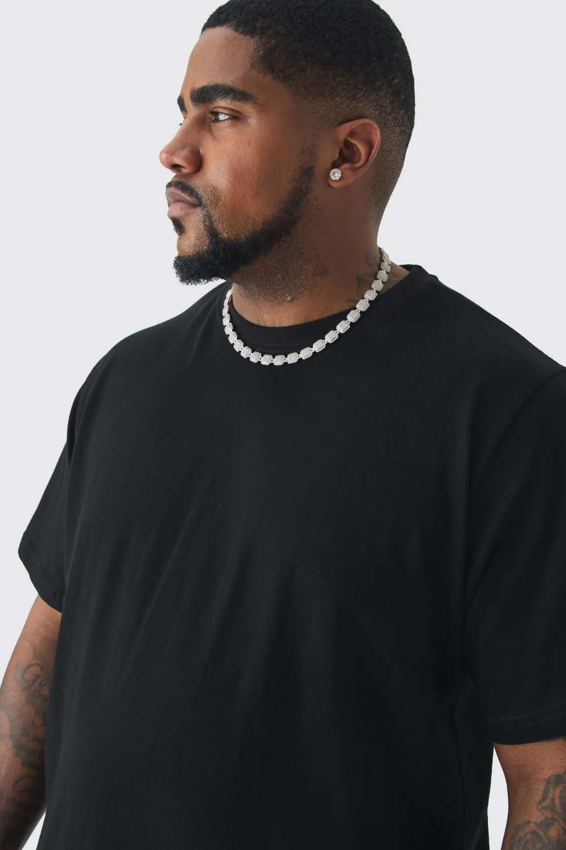 T-shirt basique Longline en grande taille