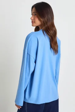T-shirt Basique À Manches Longues Oversize