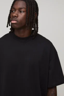 boohooMAN T-Shirt Basique Oversize Boxy à Col Étendu<Homme T-Shirts|Essentiels
